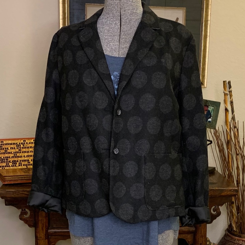 Polka Dot Wool Blazer